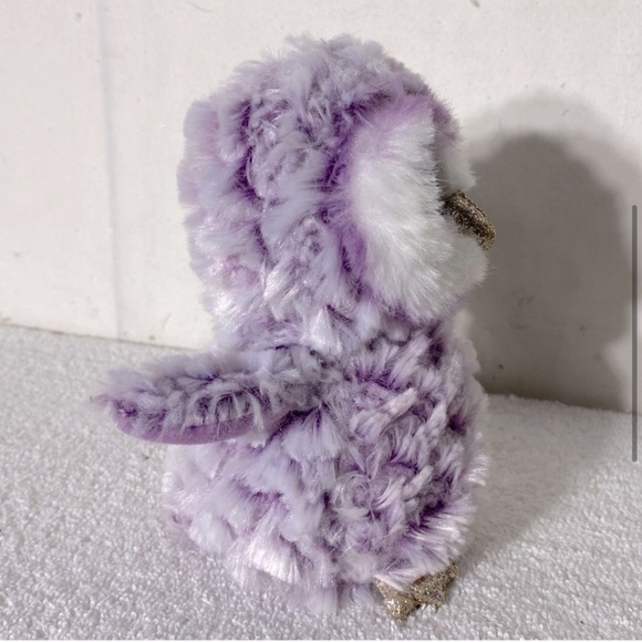 5/$25 Ty TySilk Moonlight Purple Fuzzy Owl Plush Stuffed Animal - Picture 5 of 12
